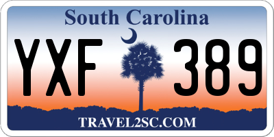 SC license plate YXF389