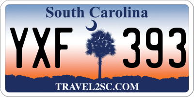SC license plate YXF393