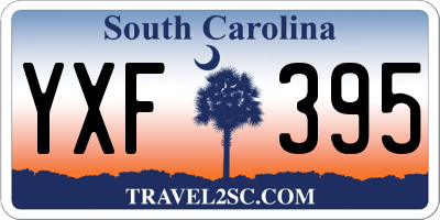 SC license plate YXF395