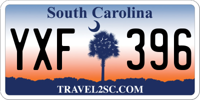 SC license plate YXF396