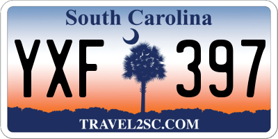 SC license plate YXF397