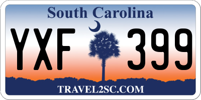 SC license plate YXF399
