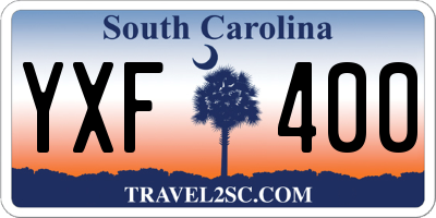 SC license plate YXF400