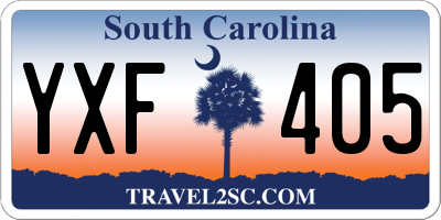 SC license plate YXF405