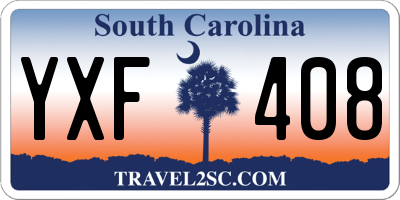 SC license plate YXF408