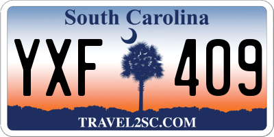 SC license plate YXF409