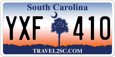 SC license plate YXF410