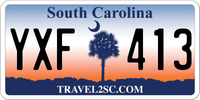 SC license plate YXF413