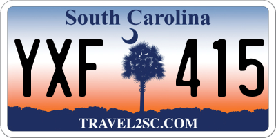 SC license plate YXF415