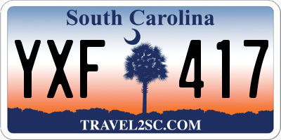 SC license plate YXF417