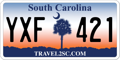 SC license plate YXF421
