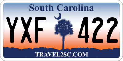 SC license plate YXF422
