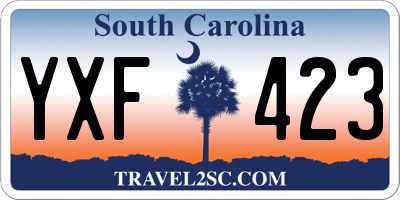 SC license plate YXF423