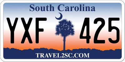 SC license plate YXF425