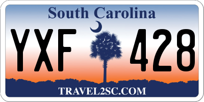 SC license plate YXF428