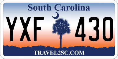 SC license plate YXF430