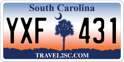 SC license plate YXF431