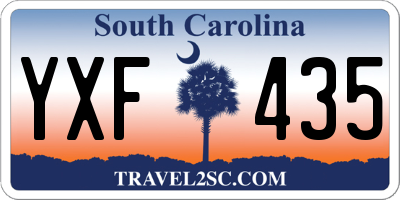 SC license plate YXF435