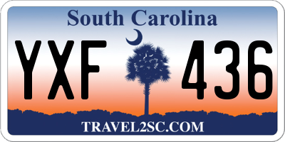 SC license plate YXF436