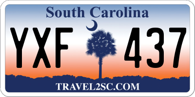 SC license plate YXF437