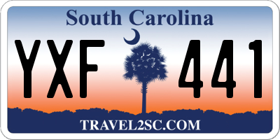 SC license plate YXF441