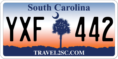 SC license plate YXF442