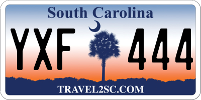 SC license plate YXF444