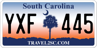 SC license plate YXF445