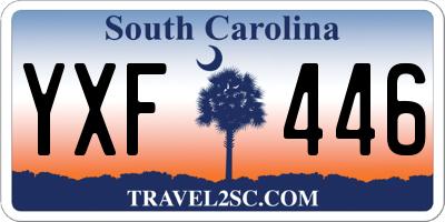 SC license plate YXF446