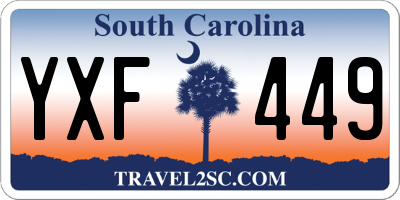 SC license plate YXF449