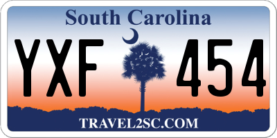 SC license plate YXF454