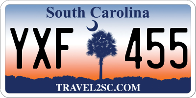SC license plate YXF455