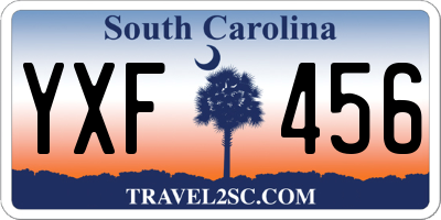 SC license plate YXF456