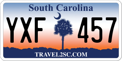 SC license plate YXF457