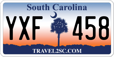 SC license plate YXF458