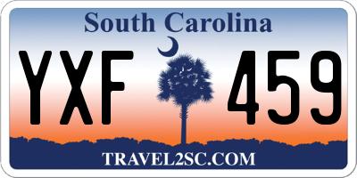 SC license plate YXF459