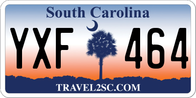 SC license plate YXF464