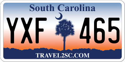 SC license plate YXF465