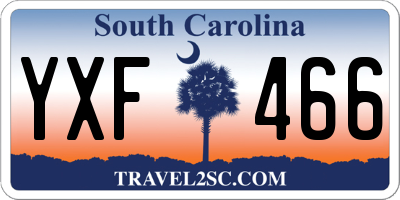 SC license plate YXF466