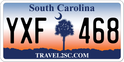 SC license plate YXF468