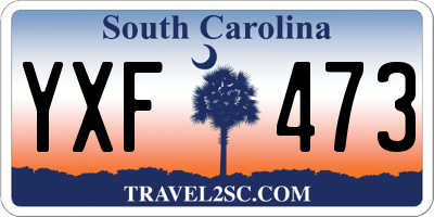 SC license plate YXF473