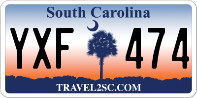 SC license plate YXF474