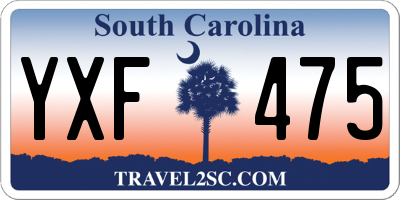 SC license plate YXF475