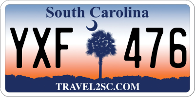 SC license plate YXF476