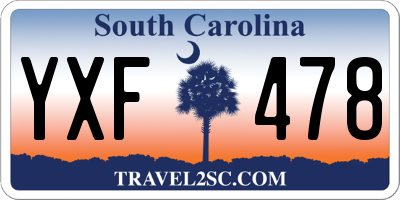 SC license plate YXF478