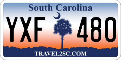 SC license plate YXF480