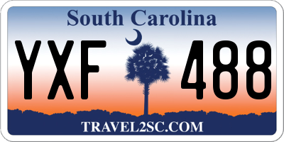 SC license plate YXF488