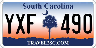 SC license plate YXF490