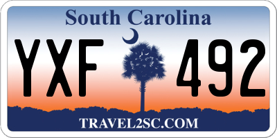 SC license plate YXF492