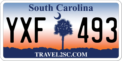 SC license plate YXF493
